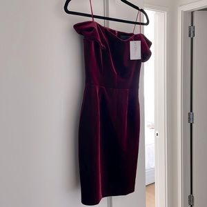 Nicholas Velvet Maroon Mini Dress - NEW. Never worn. Labels still attached.
